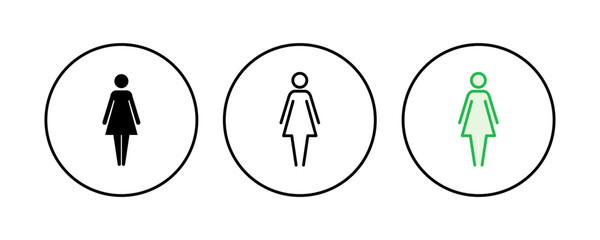 Female icon set. woman icon vector