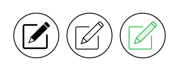 Edit icon set. edit document icon. edit text icon. pencil. sign up