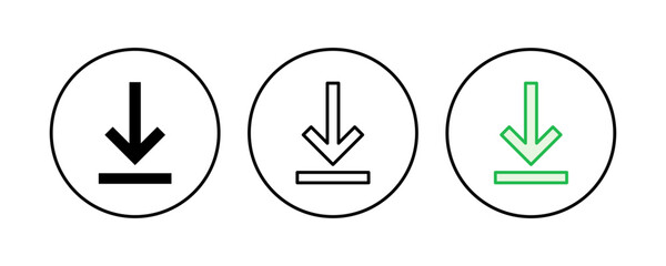 Download icon set. Download vector icon