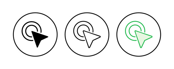 Click icon set. pointer arrow icon. cursor icon vector