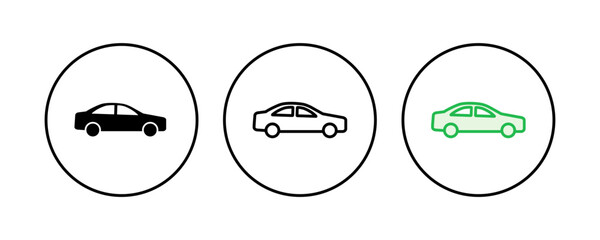 Car icon set. car vector icon. small sedan