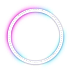 glowing neon circle frame