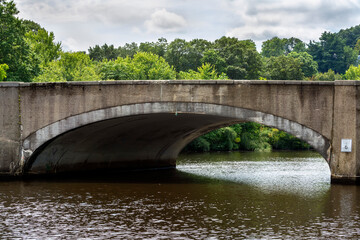 Fototapeta na wymiar The North Beacon Street Bridge over Charles River, Watertown, MA, USA