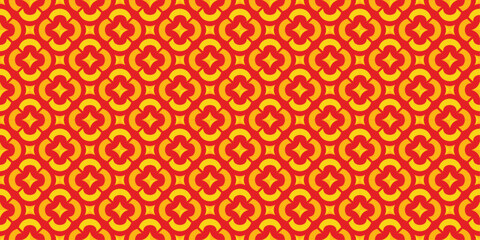 Luxury red and gold ethnic seamless pattern for fabric and wallpaper