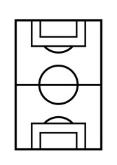 SILUETA DE CANCHA DE FUTBOL VECTORIZADA PARA CORTE © Patricio