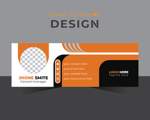  email signature template design or facebook cover template. - obrazy, fototapety, plakaty