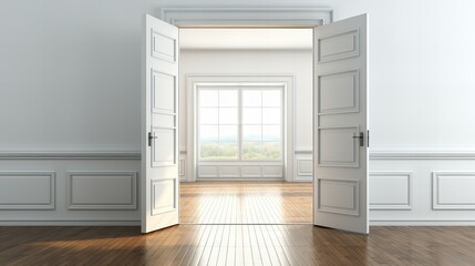 白い部屋の開いた扉