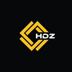 HDZ letter design for logo and icon.HDZ typography for technology, business and real estate brand.HDZ monogram logo.