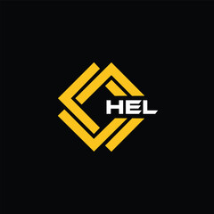 HEL letter design for logo and icon.HEL typography for technology, business and real estate brand.HEL monogram logo. - obrazy, fototapety, plakaty