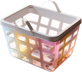 3d 실버 홀로그램 쇼핑카트 쇼핑백