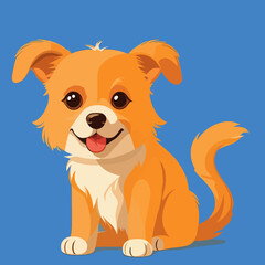 Dog Vector Ilustration with floppy ears