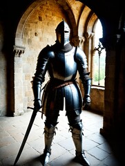 Portrait of a medieval knight