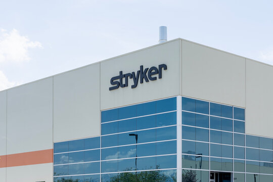 stryker office in Salt Lake City, Utah, USA, on May 9, 2023., Stryker Corporation is an American multinational medical technologies corporation. 