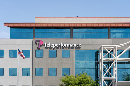 Teleperformance office in Salt Lake City, UT, United States, May 9, 2023. Teleperformance SA is a multinational company headquartered in France.