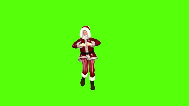 Santa Claus Para Para Dance Green Screen Animation Seamless Loop