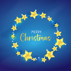 blue background witn golden stars