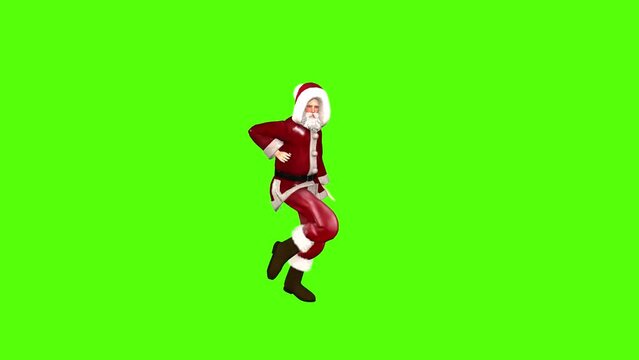 Santa Claus Para Para Dance Green Screen Animation Seamless Loop