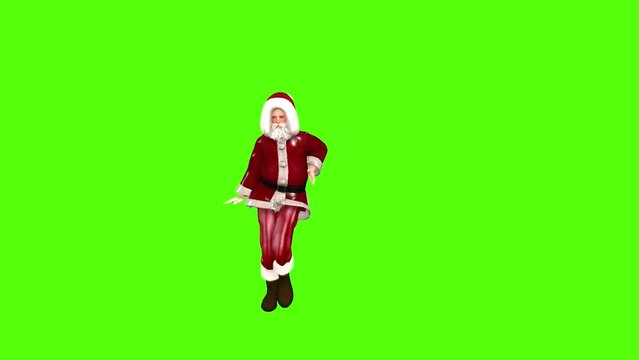 Santa Claus Para Para Dance Green Screen Animation Seamless Loop