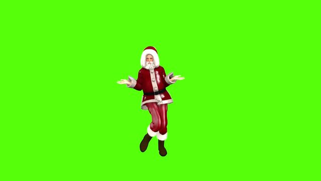 Santa Claus Para Para Dance Green Screen Animation Seamless Loop