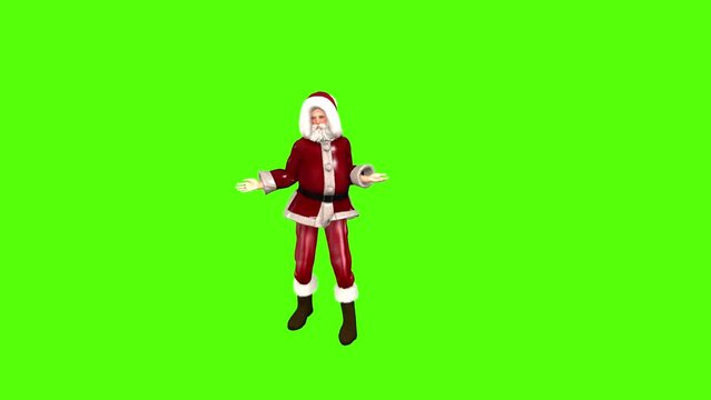 Santa Claus Para Para Dance Green Screen Animation Seamless Loop