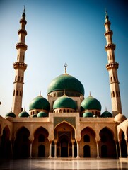 Fototapeta na wymiar Scenic view of an Islamic Mosque 