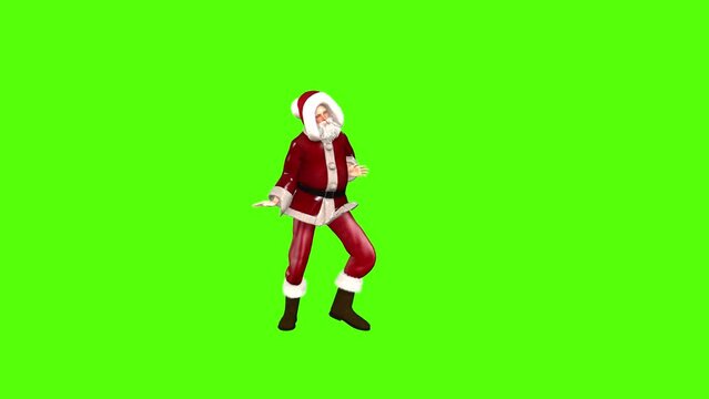 Santa Claus Para Para Dance Green Screen Animation Seamless Loop