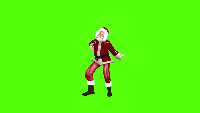 Santa Claus Para Para Dance Green Screen Animation Seamless Loop