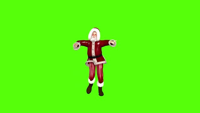 Santa Claus Para Para Dance Green Screen Animation Seamless Loop