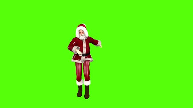 Santa Claus Para Para Dance Green Screen Animation Seamless Loop