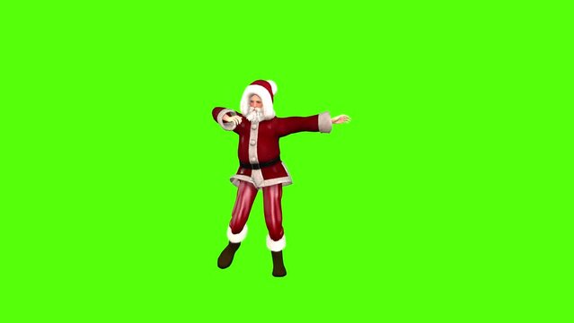 Santa Claus Para Para Dance Green Screen Animation Seamless Loop