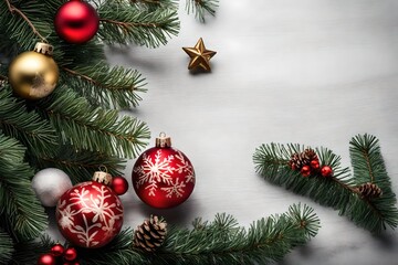 Naklejka na ściany i meble christmas decoration on a tree