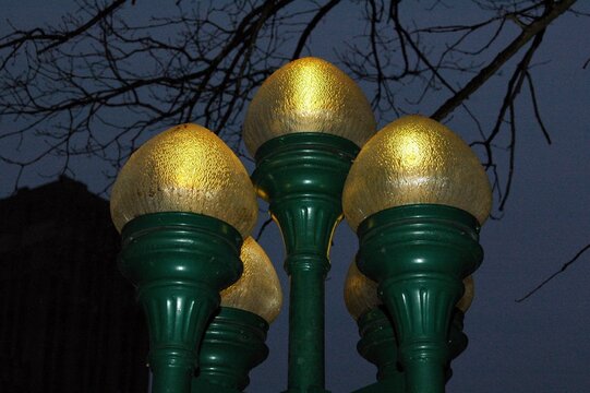 street light in the night