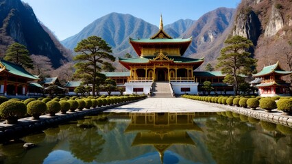 Scenic view of Buddhist temple