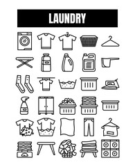 laundry icon set