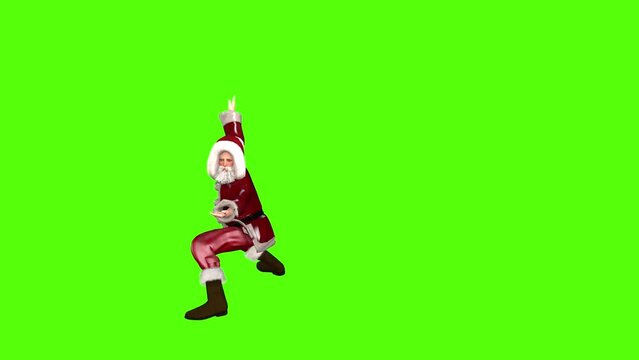 Santa Claus Kungfu Seamless loop