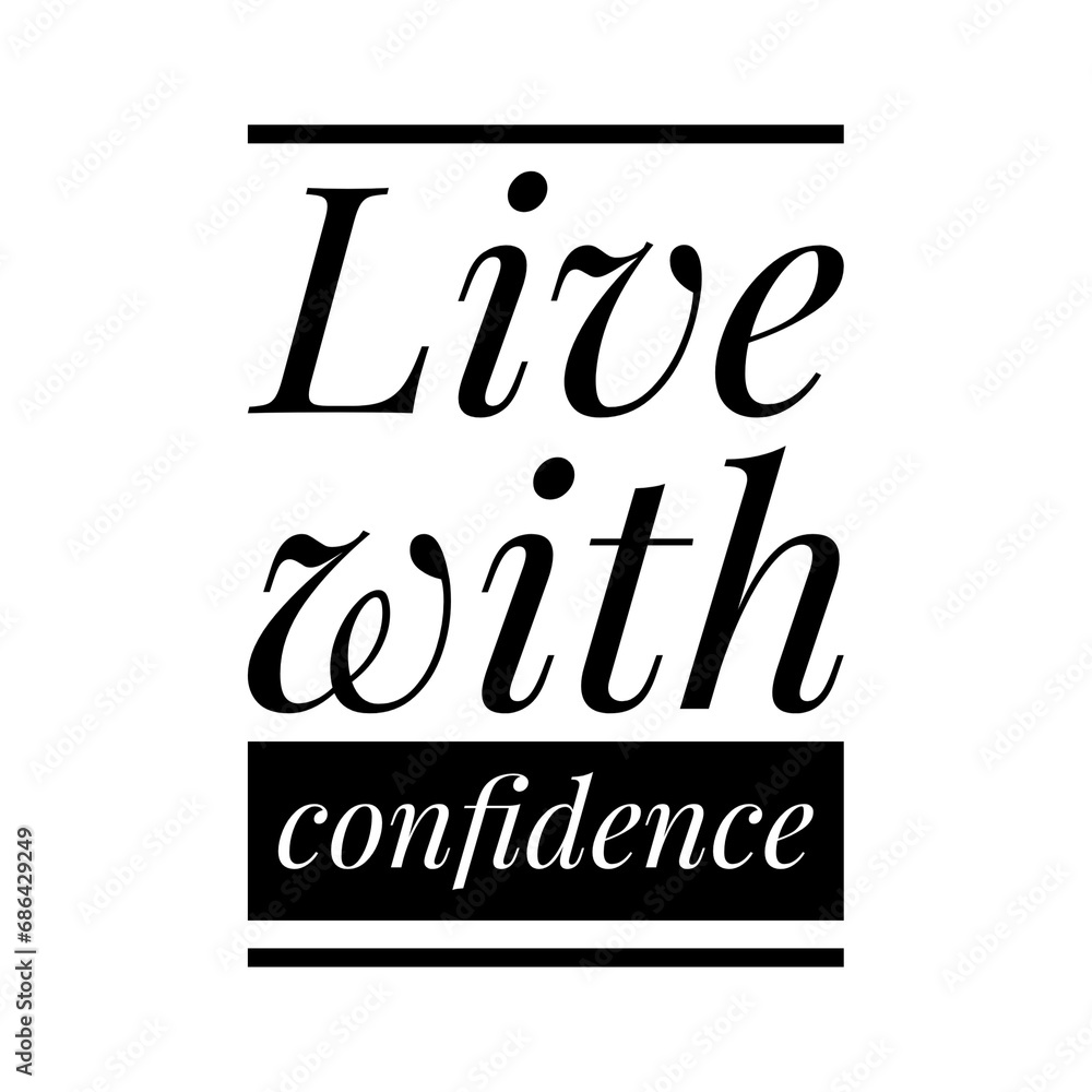 Sticker ''Always confident'' Confidence Motivational Quote Illustration Design