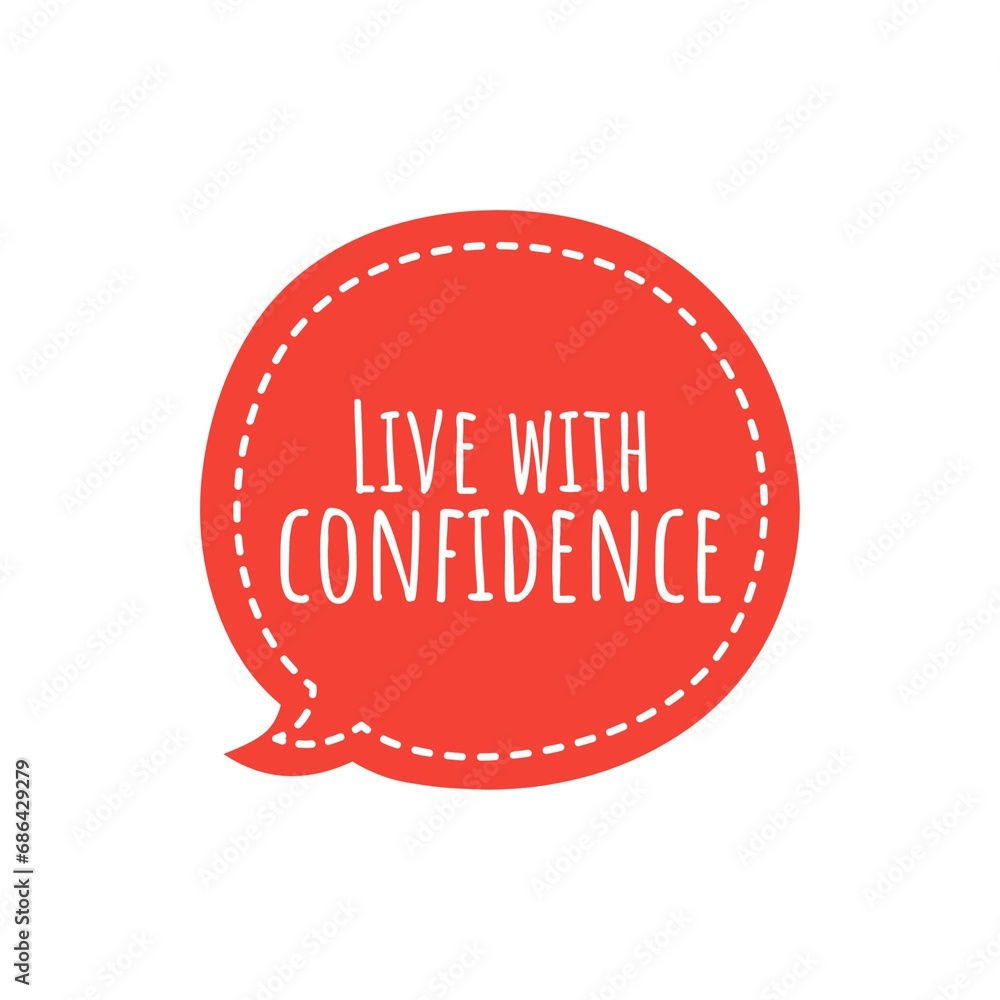 Canvas Prints ''Always confident'' Confidence Motivational Quote Illustration Design