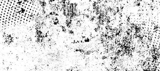 Distressed overlay texture of rusted peeled metal. grunge background. abstract halftone vector illustration