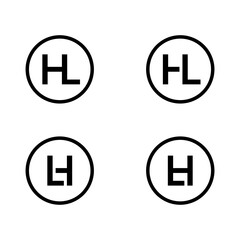 Obraz premium modern abstract vector logo design black initials logo icon symbol