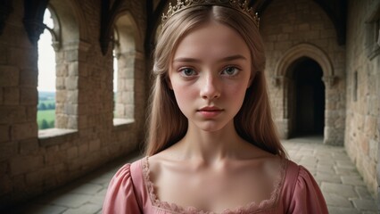 Portrait of a princess in a castle