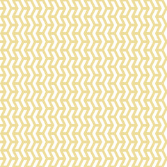Fototapeta premium Geometric pattern with white arrows. Geometric modern yellow and white ornament. Seamless abstract background
