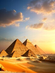 Scenic view of Pyramids  - obrazy, fototapety, plakaty