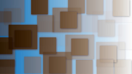 Vector Abstract Elegant Brown and Blue Background. Abstract white Pattern. Squares Texture