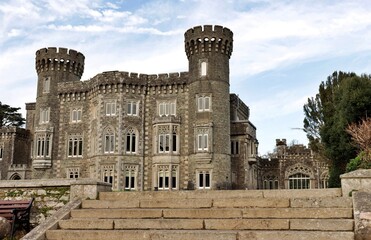 Fototapeta premium Castle in Co Wexford, Ireland. Johnstown Castle is a medieval castle. 