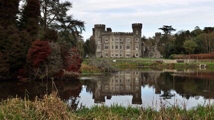 Castle in Co Wexford, Ireland. Johnstown Castle is a medieval castle.
