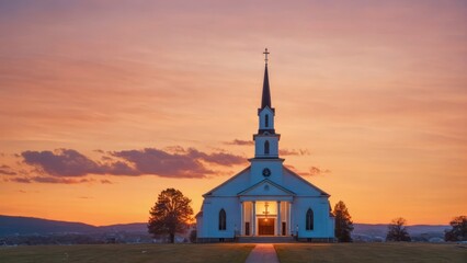 Fototapeta premium Scenic view of a church