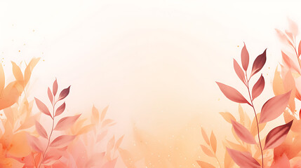 Autumn background watercolor illustration soft and pastel color use for invitation or banner AI...