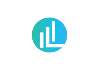 Modern letter L growth logo design vector template
