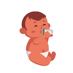 baby with bottle