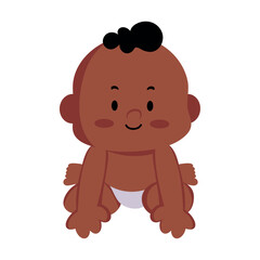 baby boy in diaper illustration